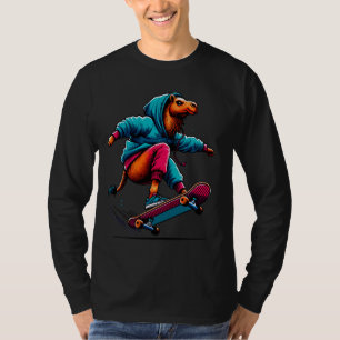 Coole Illustration über Funky Camel Skateboarding T-Shirt