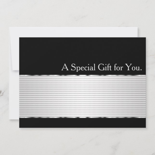 Coole Imitate Silver Strip Modernes Geschenkgutach (Vorderseite)