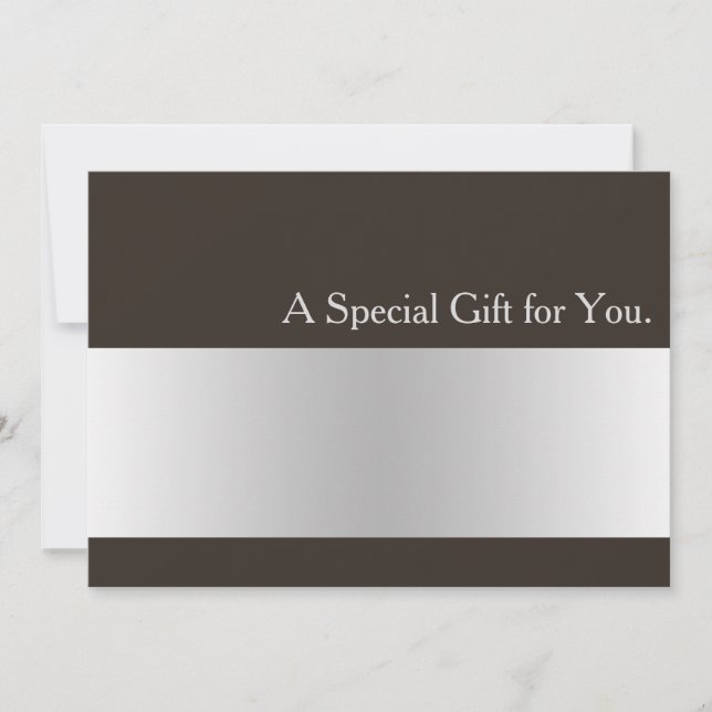 Coole Imitate Silver Strip Modernes Geschenkgutach (Vorderseite)