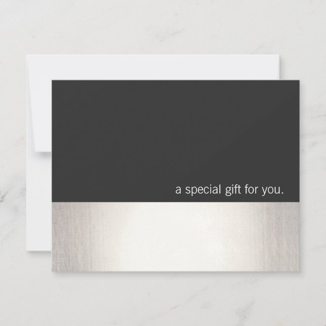 Coole Imitate Silver Strip Modernes Geschenkgutach (Vorderseite)