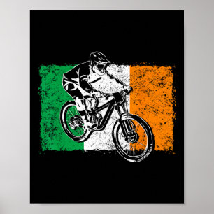 Coole Irland-Flagge Vintage Irische Flagge Mtb Mou Poster