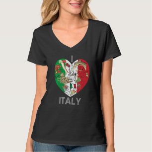 Coole italienische Flag Karte Herzstück Italien Gr T-Shirt