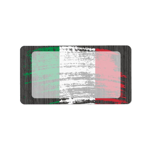 Coole italienische Flagge Adressaufkleber (Vorne)
