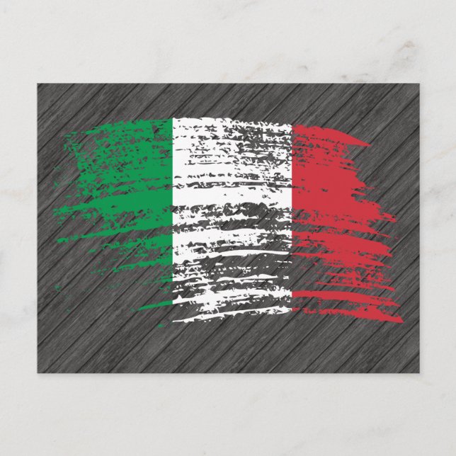 Coole italienische Flagge Postkarte (Vorderseite)