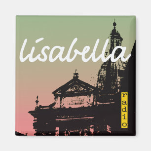 coole italienische Stadt-PastellSilhouette Magnet