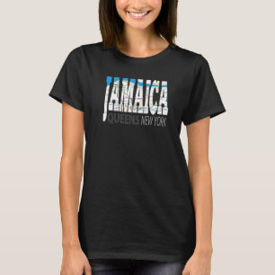Coole Jamaika Queens New York mit U-Bahn-Karte T-Shirt