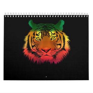 Coole jamaikanische Tigerflagge Kalender