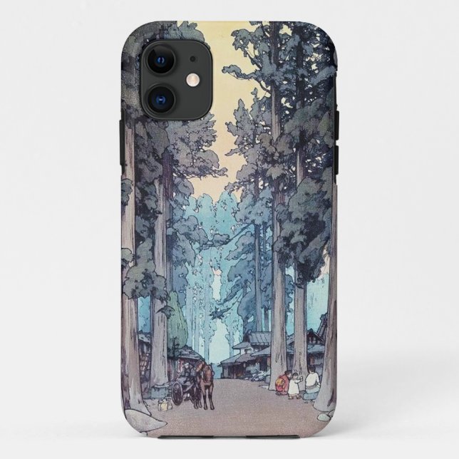 Coole japanische klassische Waldmalerei Hiroshi Case-Mate iPhone Hülle (Rückseite)