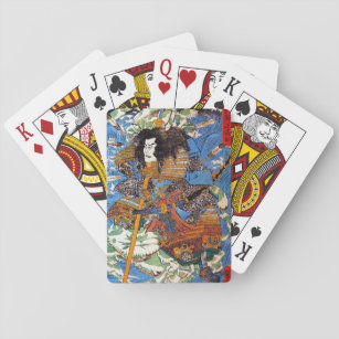 Coole japanische Legendäre Samurai Sanin Warrior A Spielkarten