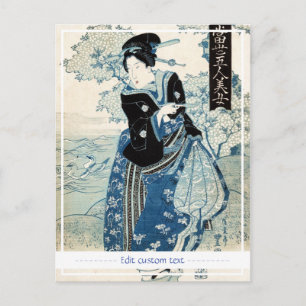 Coole japanische Vintage-Ukiyo-e-Geisha-Lady-Maiko Postkarte