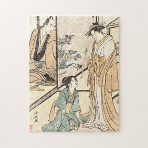 Coole japanische Vintage ukiyo-e geisha maiko tatt Puzzle