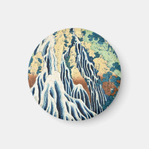 Coole japanische Vintage-Ukiyo-e Hokusai-Wasserfal Magnet