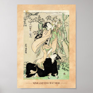 Coole japanische Vintage ukiyo-e Rolle zwei Poster