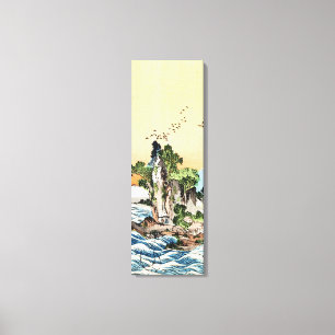 Coole japanische Vintage Ukiyo-e-Sea-Rock-Kunst Leinwanddruck