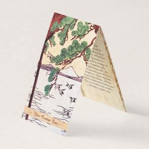 Coole japanische Vintage Ukiyo-e-Seevögel Fuji Visitenkarten