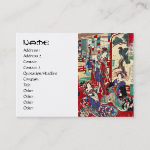 Coole japanische Vintage-Ukiyo-e-Trio-Geisha-Schri Visitenkarte