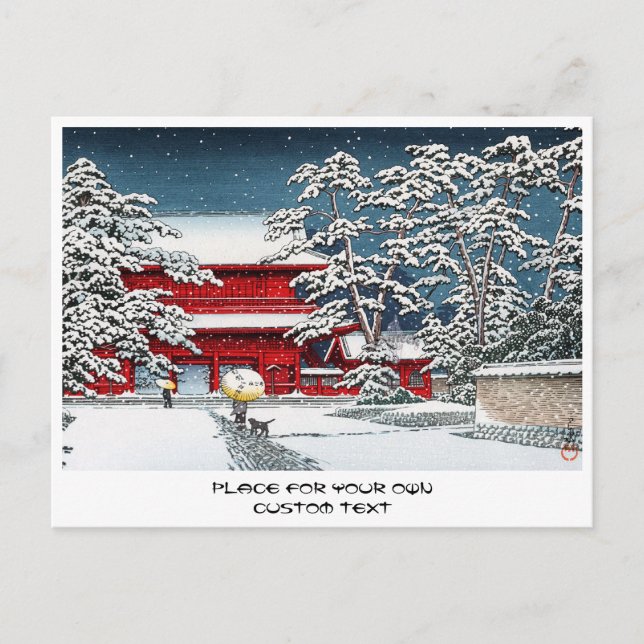 Coole japanische Wintertempel schrumpfen Kyoto-Lan Postkarte (Vorderseite)