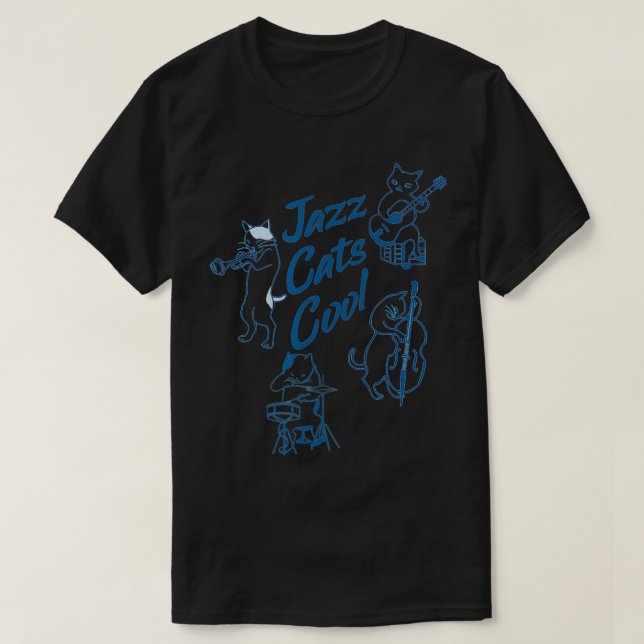 Coole Jazz-Katzen glauben, dass ich fliegen kann  T-Shirt (Design vorne)