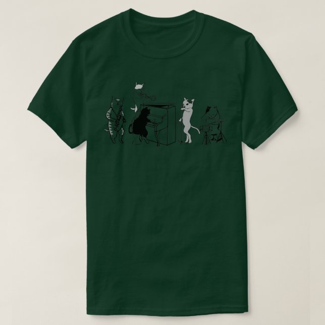 Coole Jazzkatzen T-Shirt (Design vorne)