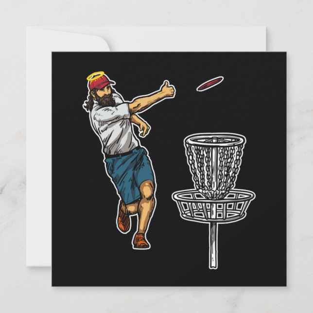 Coole Jesus-Disc-Golf-Geschenkidee Einladung (Vorderseite)