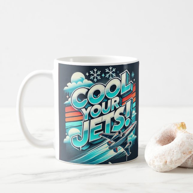 Coole Jets Kaffeetasse (Mit Donut)