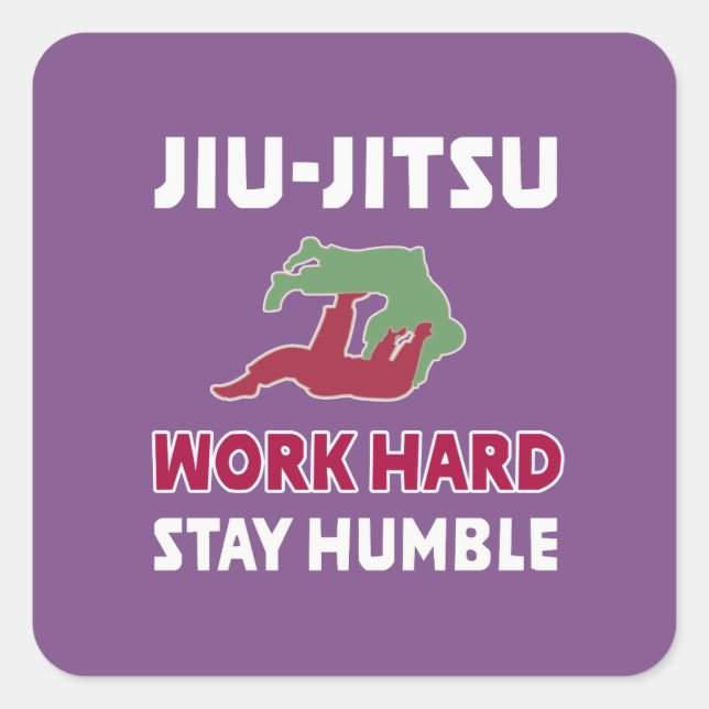 Coole Jiu Jitsu Redewendungen Verschenken Arbeit h Quadratischer Aufkleber (Vorderseite)