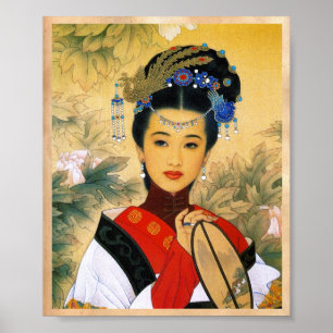 Coole junge schöne chinesische Prinzessin Guo Jin  Poster