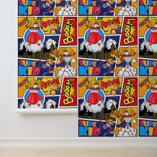 Coole Jungen Comic Pop gekachelt Tapete