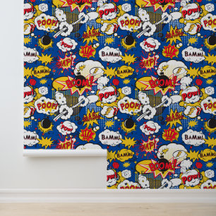 Coole Jungen Comic Pop gekachelt Tapete