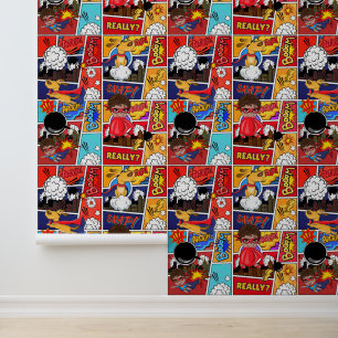 Coole Jungen Comic Pop gekachelt Tapete