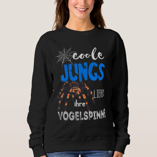 Coole Jungen Liebe Ihre Vogelspinne Tarantula Spid Sweatshirt (Vorderseite)