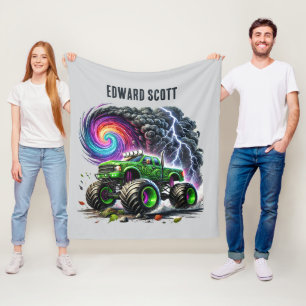 Coole Jungen Monster-LKW geben Namen Fleecedecke