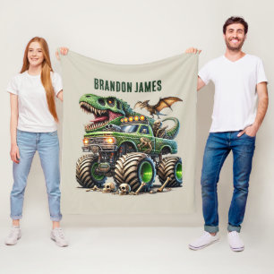 Coole Jungen Monster-LKW geben Namen Fleecedecke