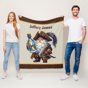 Coole Jungen Piratenliebhaber geben Namen Fleecedecke