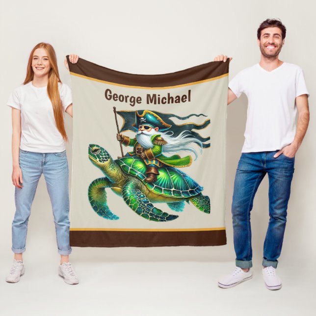 Coole Jungen Piratenliebhaber geben Namen Fleecedecke (Beispiel)