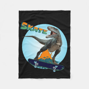 Coole Jungen Skateboarding T Rex Dinosaurier Skate Fleecedecke