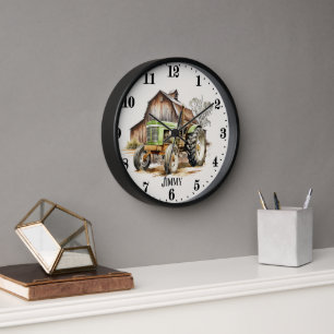 Coole Jungen Traktorfreunde geben Namen Uhr