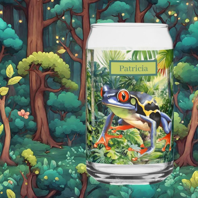 Coole Jungle-Froschliebhaber geben Namen Dosenglas (Von Creator hochgeladen)