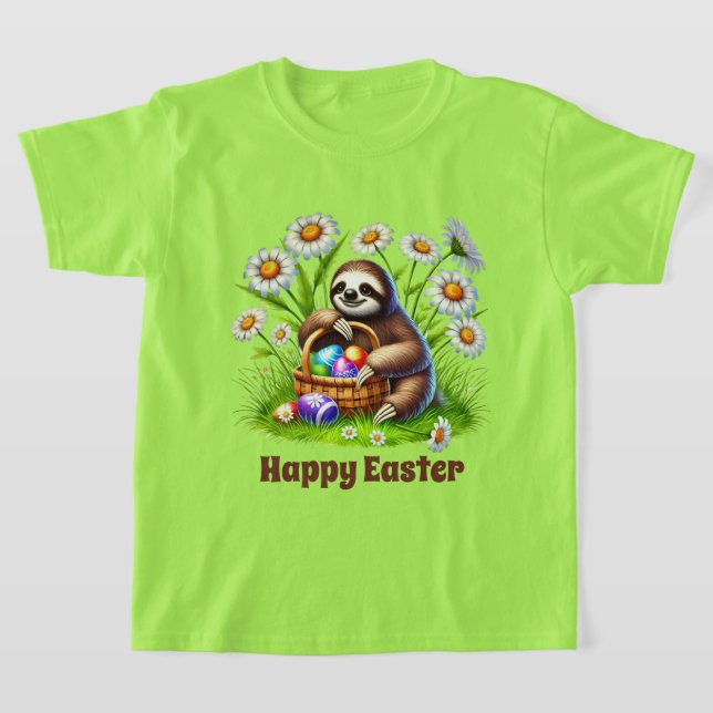 Coole Jungs Faultier Ostern anpassbar T-Shirt (Ablage )