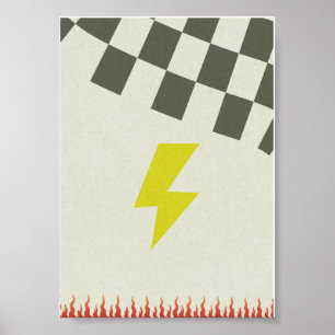 Coole Jungs Flammen Blitz Poster