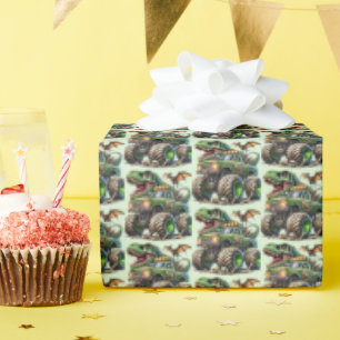 Coole Jungs Monstertruck Geschenkpapier