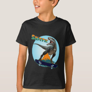 Coole Jungs Skateboarding T Rex Dinosaur Skateboar T-Shirt