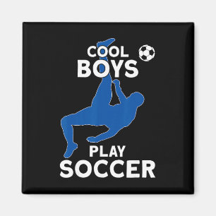 Coole Jungs spielen Fußball Magnet