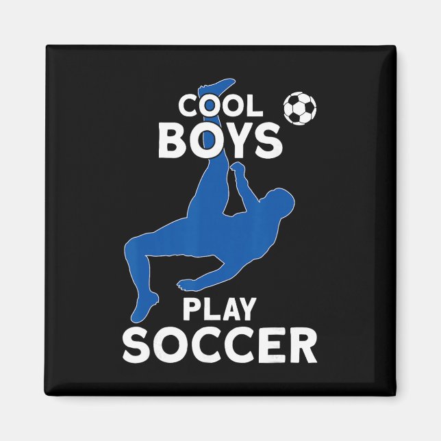 Coole Jungs spielen Fußball  Magnet (Vorne)