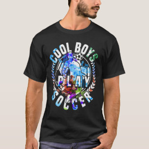 Coole Jungs spielen Fußball-Player Sport-Fußball-F T-Shirt