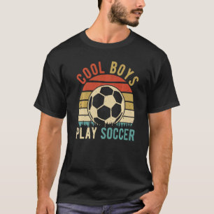 Coole Jungs spielen Fußball-Player Sport-Fußball-F T-Shirt