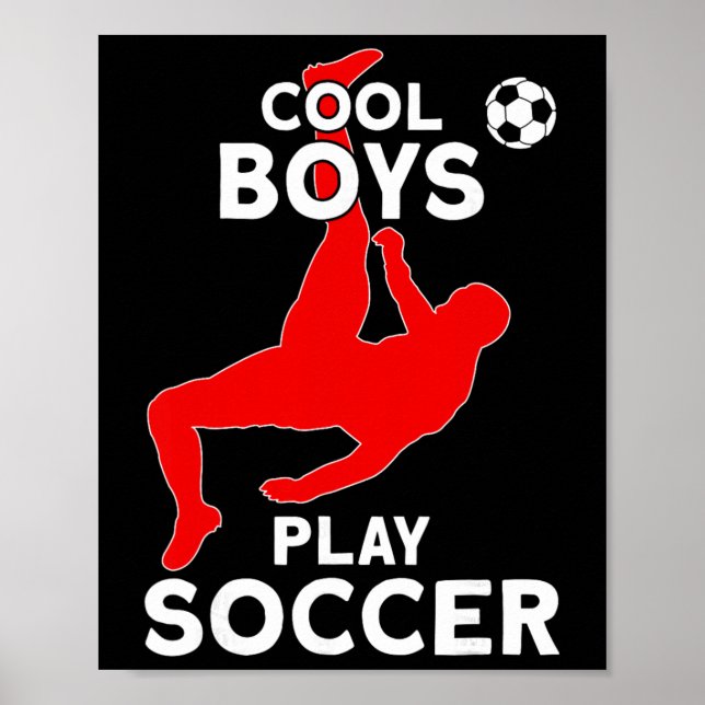 Coole Jungs spielen Fußball  Poster (Vorne)