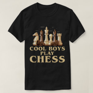 Coole Jungs spielen Schach-Design T-Shirt