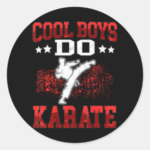 Coole Jungs von Karate Karateka Asiatische Kampfku Runder Aufkleber