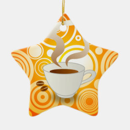 Coole Kaffee-Weihnachtsverzierung Keramikornament